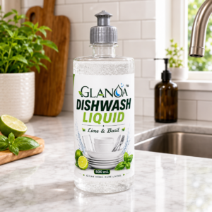 Glanoa Natural Dishwasher Liquid | Non Toxic & Eco Friendly | 500 ml | Powerful Grease Cutting Dishwasher Liquid | Kids & Pet Safe